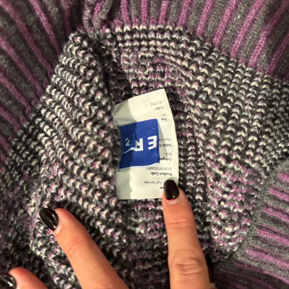 Ader Error Purple Patterned Crewneck Sweater - Picture 3 of 3